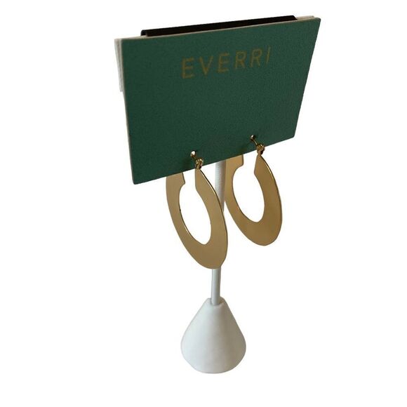 Everri Matte Gold Toned Thin Huggie Hoops. - Picture 2 of 5